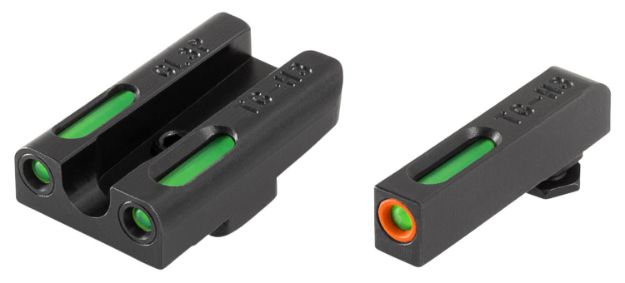 Picture of TruGlo TG13GL3PC TFX Pro  Black | Green Tritium & Fiber Optic Orange Outline Front Sight Green Tritium & Fiber Optic Rear Sight