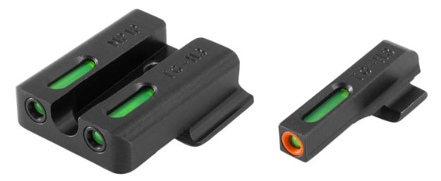 Picture of TruGlo TG13MP1PC TFX Pro  Black | Green Tritium & Fiber Optic Orange Outline Front Sight Green Tritium & Fiber Optic Rear Sight