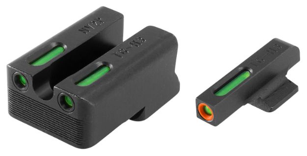 Picture of TruGlo TG13NV3PC TFX Pro  Black | Green Tritium & Fiber Optic Orange Outline Front Sight Green Tritium & Fiber Optic Rear Sight