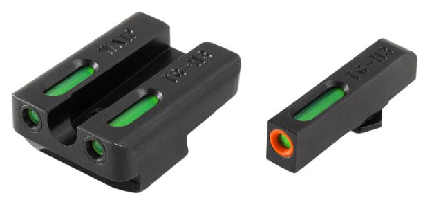 Picture of TruGlo TG13WA1PC TFX Pro  Black | Green Tritium & Fiber Optic Orange Outline Front Sight Green Tritium & Fiber Optic Rear Sight