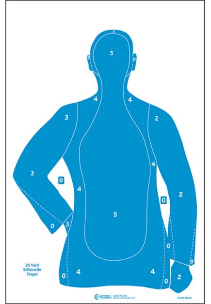 Picture of Action Target B21EBLUE100 Qualification  Silhouette Paper Hanging 23" x 35" Blue 100 Per Box