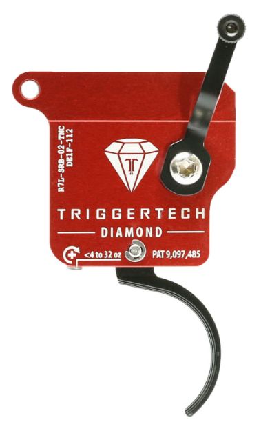 Picture of TriggerTech R7LSRB02TNC Diamond Without Bolt Release Curved Trigger Single-Stage Fits Remington 700 Left Hand