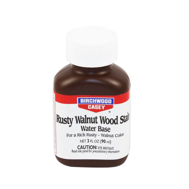 Picture of Birchwood Casey 24323 Rusty Walnut Wood Stain Water-Based 3 oz. Bottle