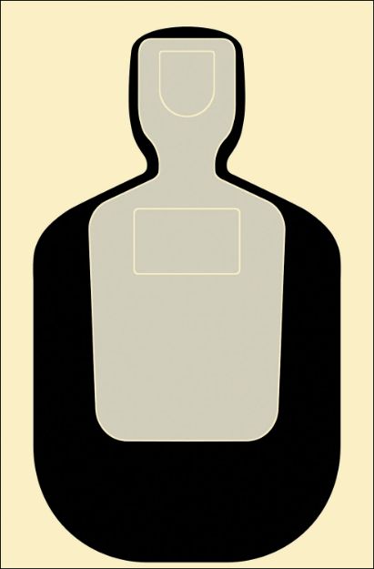 Picture of Action Target TQ19100 Qualification Standard Silhouette Paper Hanging 24" x 45" Black/Gray/White 100 Per Box