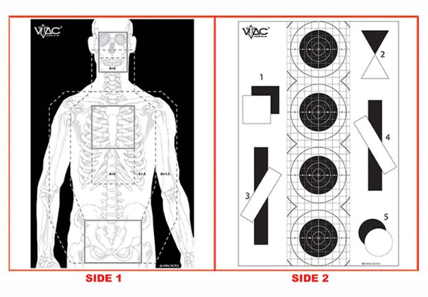 Picture of Action Target VTACP100 Sighting Advanced Training Marksmanship/Silhouette Heavy Paper 23" x 35" Black/Gray/White 100 Per Box