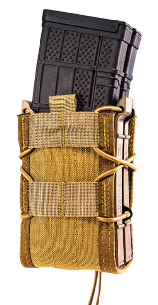 Picture of High Speed Gear 112R00CB TACO X2R Mag Pouch Double Coyote Brown Nylon MOLLE Compatible w/ Rifle