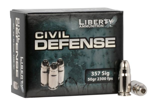 Picture of Liberty Ammunition LACD357SIG053 Civil Defense  357Sig 50gr Lead Free Fragmenting Hollow Point 20 Per Box/50 Case