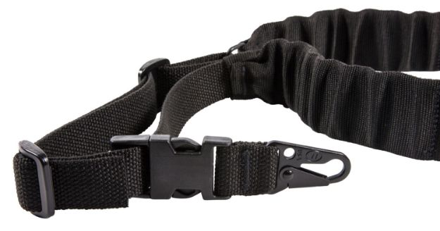 Picture of Blue Force Gear UDC200BGHKBK UDC Sling made of Black Cordura with 35"-55" OAL, 2" W, Padded Bungee Single-Point Design & Snap Hook for AR Platform