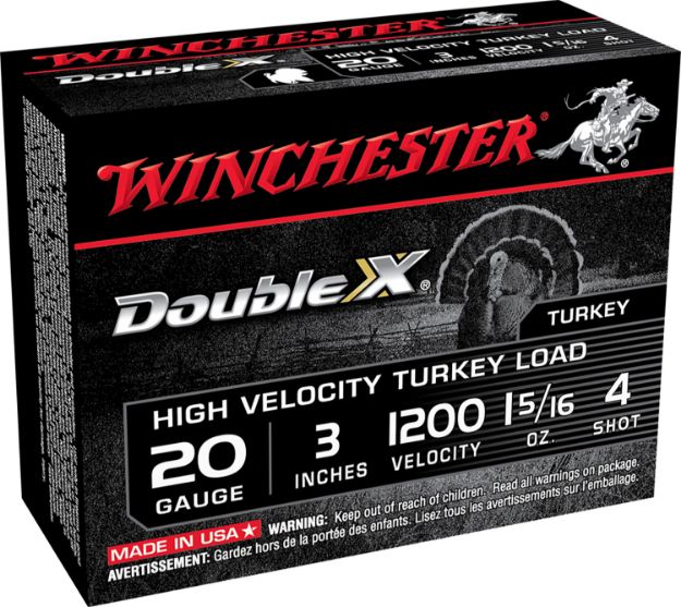 Picture of Winchester Ammo STH2034 Double X High Velocity Turkey 20Gauge 3" 1 5/16oz 4Shot 10 Per Box/10 Case