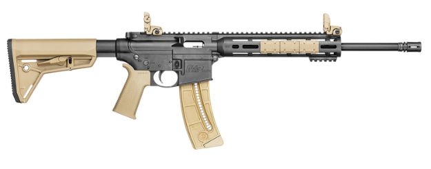 Picture of Smith & Wesson 10210 M&P15-22 Sport 22 LR Caliber with 25+1 Capacity, 16.50" Barrel, Matte Black Metal Finish & Adjustable Magpul MOE SL Flat Dark Earth Stock Right Hand