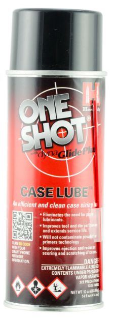 Picture of Hornady 99913 One Shot Case Lube Cleans Lubricates Prevents Rust & Corrosion 10 oz Aerosol