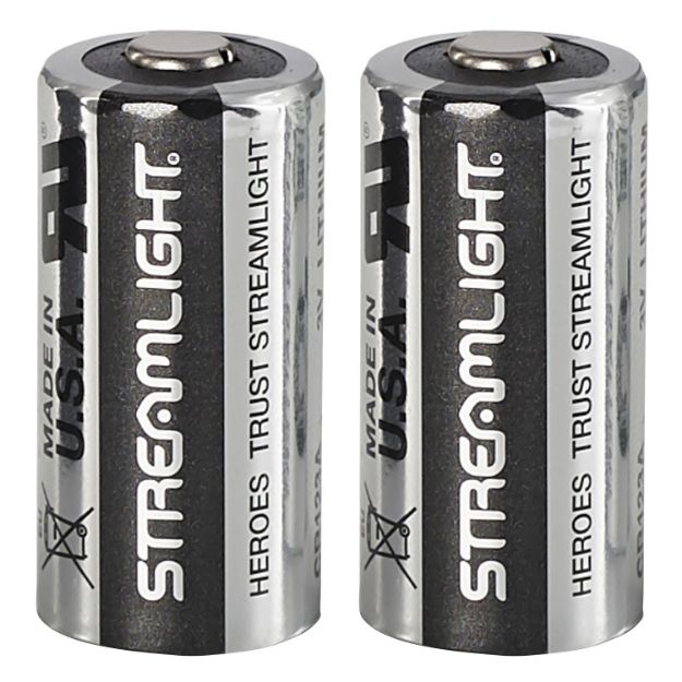 Picture of Streamlight 85175 CR123A Lithium Batteries  Silver/Black 3 Volts (2) Single Pack