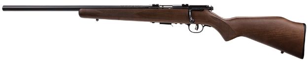 Picture of Savage Arms 96717 93R17 GLV 17 HMR Caliber with 5+1 Capacity, 21" Heavy Barrel, Matte Blued Metal Finish, Satin Hardwood Stock & AccuTrigger Left Hand (Full Size)