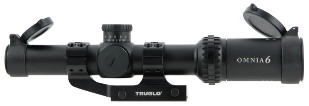 Picture of TruGlo TG8516TLR Omnia Tactical Black Anodized 1-6x24mm 30mm Tube Illuminated APTR Reticle