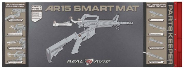 Picture of Real Avid AVAR15SM AR-15 Smart Mat Black/Red 43" x 16" AR-15 Diagram Illustration