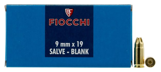 Picture of Fiocchi 9MMBLANK Pistol Blank 9mmLuger 50 Per Box/20 Case