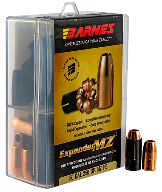 Picture of Barnes Bullets 30569 Expander MZ Muzzleloader 50 ExpanderMZ Hollow Point 300gr 15rd/Box