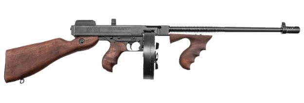 Picture of Thompson T1D 1927A-1 Deluxe 45 ACP Caliber with 16.50" Barrel, 10+1 Capacity (Drum), Blued Metal Finish, American Walnut Stock Wood Grip Right Hand