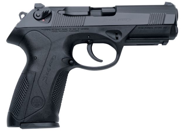 Picture of Beretta USA JXF4F20CA Px4 Storm *CA Compliant Full Size Frame 40 S&W 10+1, 4.10" Black Steel Barrel, Black Bruniton Serrated Steel Slide, Black Polymer Frame w/Picatinny Rail, Ambidextrous