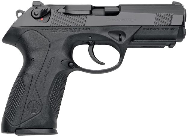 Picture of Beretta USA JXF9F20CA Px4 Storm *CA Compliant Full Size Frame 9mm Luger 10+1, 4.10" Black Steel Barrel, Black Bruniton Serrated Steel Slide, Black Polymer Frame w/Picatinny Rail, Ambidextrous