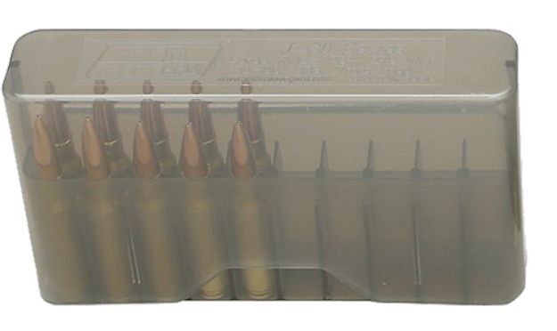 Picture of MTM Case-Gard J20XS41 Slip-Top Ammo Box  Multi-Caliber Clear Smoke Polypropylene 20rd