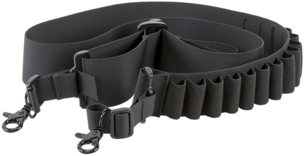 Picture of Aim Sports DSBS1 Deluxe  made of Black Nylon Webbing with Bandolier Design for Shotguns  Holds up to 14 Shells