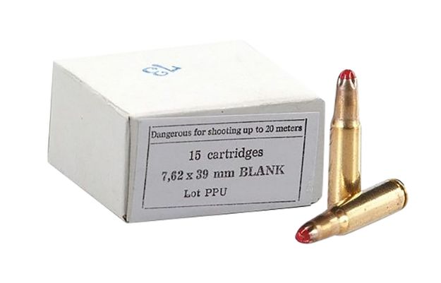 Picture of PPU PPB739 Blank Ammo  7.62x39mm 15 Per Box/96 Case