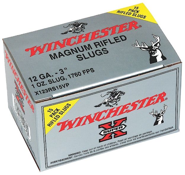 Picture of Winchester Ammo X123RS15VP Super X  12Gauge 3" 1oz Rifled Slug Shot 15 Per Box/10 Case