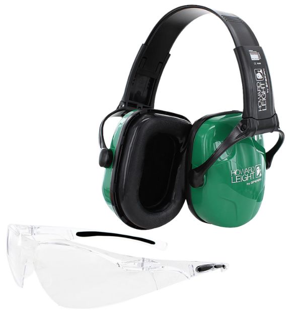 Picture of Howard Leight R01761 Shooting Sports Safety Combo 25 dB Over the Head Green/Black Adult