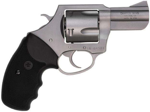 Picture of Charter Arms 74530 Bulldog  Extra Large 45 Colt (LC), 5 Shot 2.50" Matte Stainless Steel Barrel, Cylinder & Frame w/Black Finger Grooved Rubber Grip