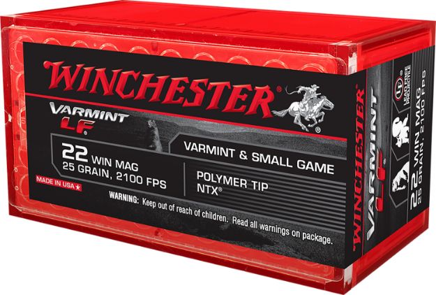 Picture of Winchester Ammo X22MHLF Varmint LF  22WMR 25gr Polymer Tip NTX 50 Per Box/40 Case