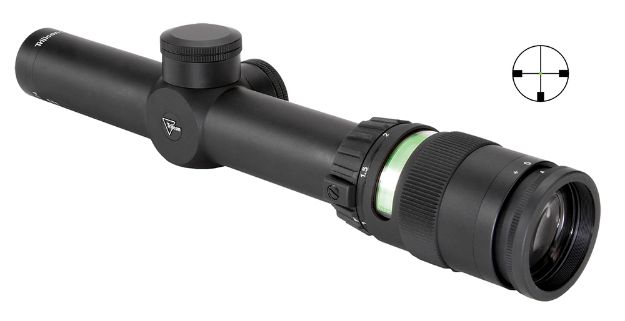 Picture of Trijicon 200054 AccuPoint  Black Hardcoat Anodized 1-4x 24mm 30mm Tube German #4 Crosshair w/ Green Dot Reticle