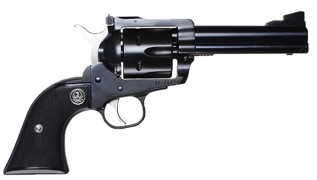 Picture of Ruger 0308 Blackhawk Convertible 357 Mag/9mm Luger 6rd 4.63" Blued Alloy Steel Barrel, Cylinder & Frame, Black Checkered Rubber Grip, Transfer Bar Safety, Exposed Hammer