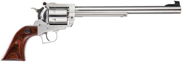 Picture of Ruger 0806 Super Blackhawk  Large Frame 44 Rem Mag/44 Special 6rd 10.50" Satin Stainless Steel Barrel, Cylinder & Frame, Hardwood Grip, Transfer Bar Safety, Exposed Hammer