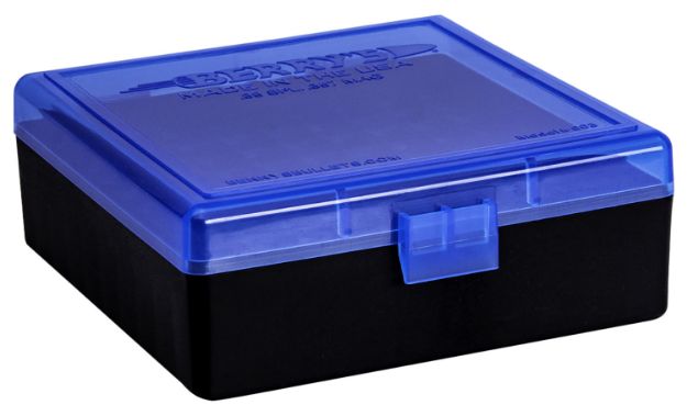 Picture of Berry's 95182 Ammo Box  38Special/357Mag Blue/Black Polypropylene 100rd