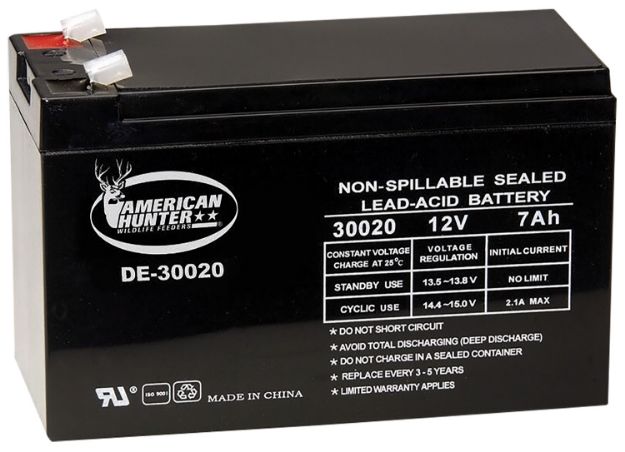 Picture of American Hunter DE30020 HR Rechargeable Battery  Black 12 Volt 7 AMP