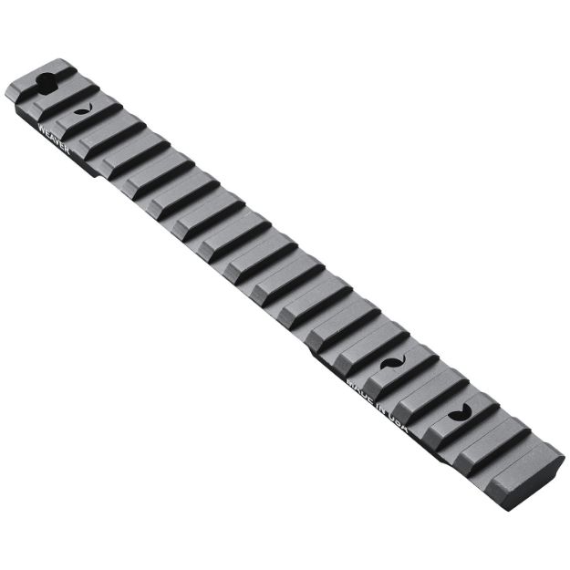 Picture of Weaver Mounts 99474 Multi-Slot Base  Extended Black Anodized Aluminum Fits Mossberg Patriot Long Action