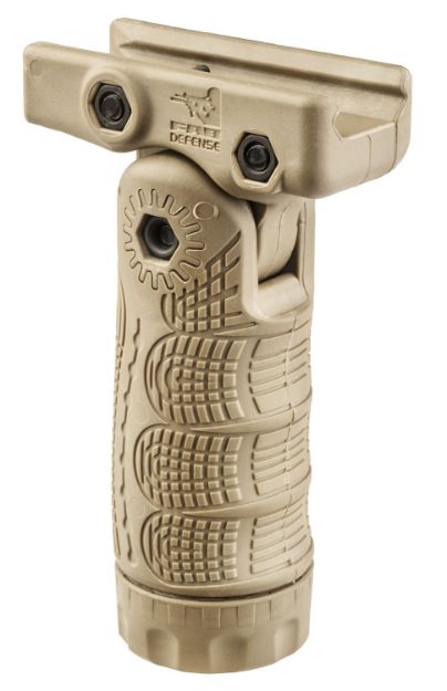 Picture of FAB Defense FXTFLT T-FL Vertical Folding Foregrip 7 Position Flat Dark Earth Fiberglass Reinforced Polymer