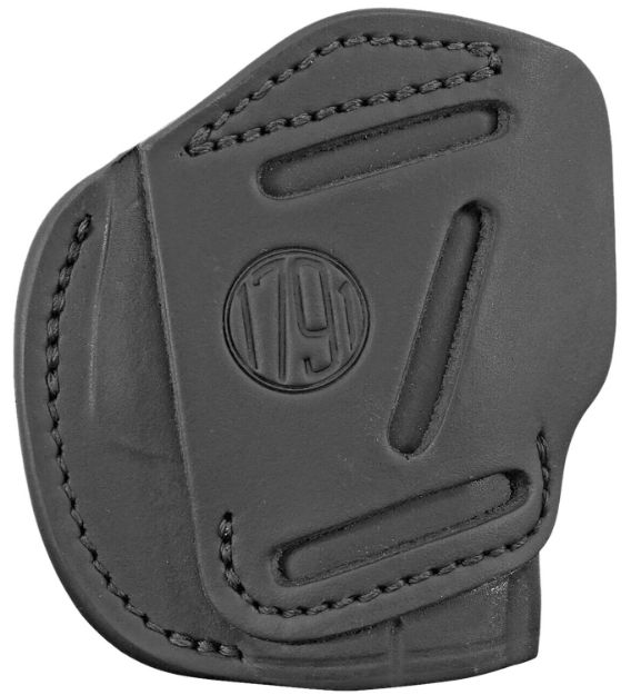 Picture of 1791 Gunleather 3WH2SBLA 3-Way  IWB/OWB Size 02 Stealth Black Leather Belt Loop Compatible w/ Ruger LCP Compatible w/ Glock 42 Compatible w/ S&W Bodyguard Ambidextrous Hand