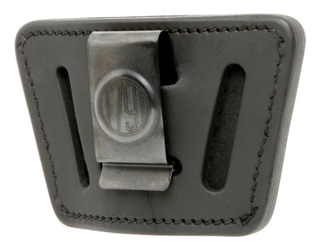 Picture of 1791 Gunleather UIWSBLA UIW  IWB/OWB Black Leather Belt Clip Fits Most Small-Mid Frame Autos Ambidextrous