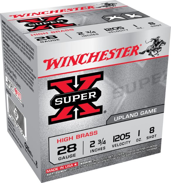 Picture of Winchester Ammo X28H8 Super X Heavy Game Load High Brass 28Gauge 2.75" 1oz 8Shot 25 Per Box/10 Case