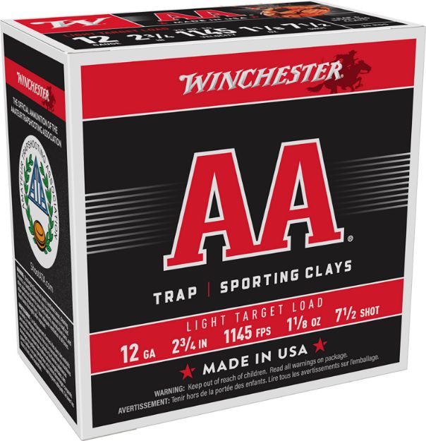 Picture of Winchester Ammo AA127 AA Light Target 12Gauge 2.75" 1 1/8oz 7.5Shot 25 Per Box/10 Case