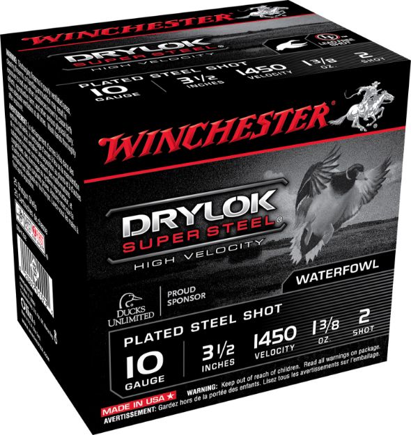 Picture of Winchester Ammo SSH102 Drylok Super Steel High Velocity 10Gauge 3.50" 1 3/8oz 2Shot 25 Per Box/10 Case