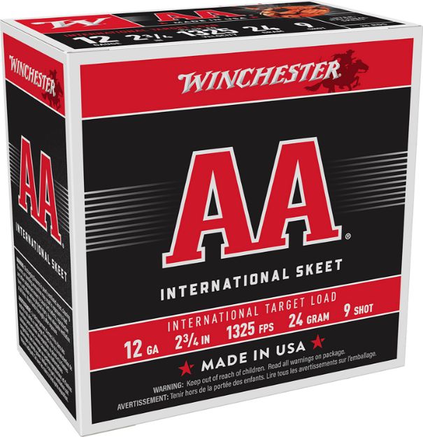 Picture of Winchester Ammo AANL129 AA International Target 12Gauge 2.75" 24gram 9Shot 25 Per Box/10 Case