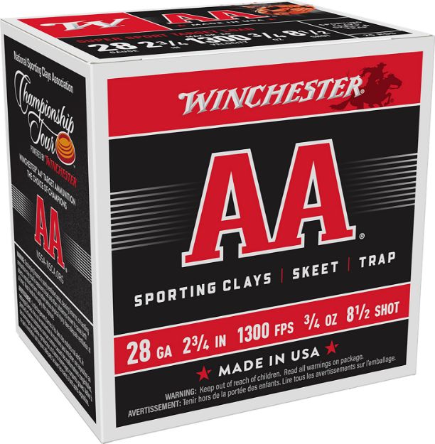 Picture of Winchester Ammo AASC2885 AA Super Sport Sporting Clay 28Gauge 2.75" 3/4oz 8.5Shot 25 Per Box/10 Case