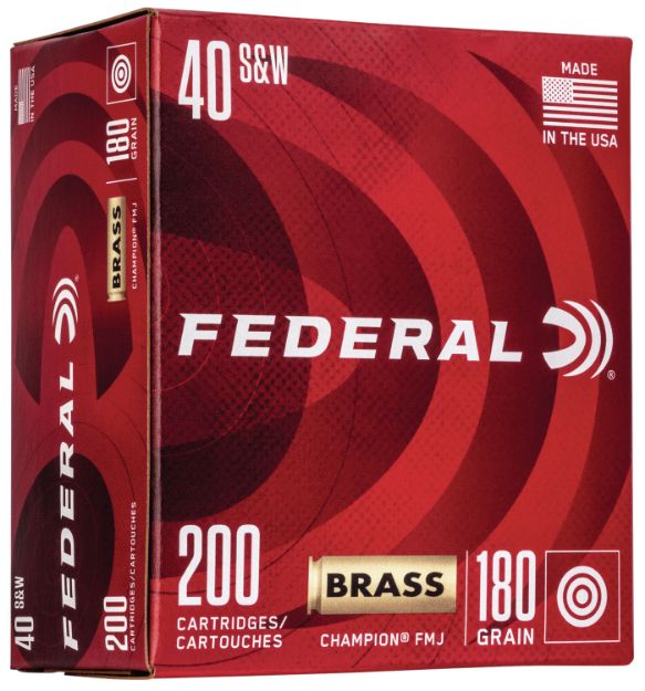 Picture of Federal WM52232 Champion Training 40S&W 180gr Full Metal Jacket 200 Per Box/5 Case