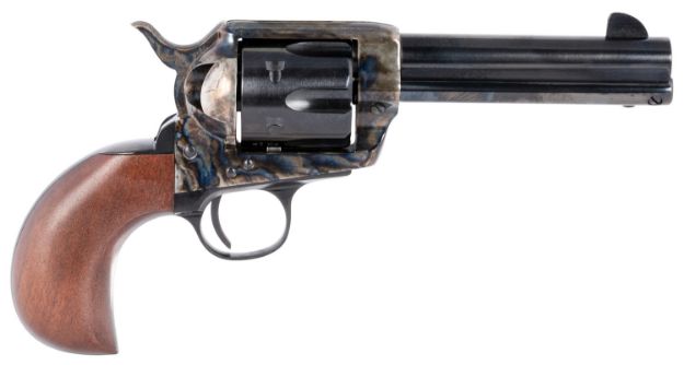 Picture of Taylors & Company 200070 1873 Cattleman 45 Colt (LC) Caliber with 4.75" Blued Finish Barrel, 6rd Capacity Blued Finish Cylinder, Color Case Hardened Steel Frame & Birdshead Walnut Grip