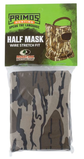 Picture of Primos PS6664 Stretch Fit  Mossy Oak Original BottomLand Neoprene 1/2 Face Mask OSFA