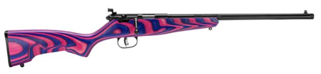 Picture of Savage Arms 13797 Rascal  Youth 22 LR 1rd 16.12" Matte Blued Barrel, Matte Blued Carbon Steel Receiver, Boyd's Minimalist Pink & Purple Hybrid Laminate Stock, Right Hand