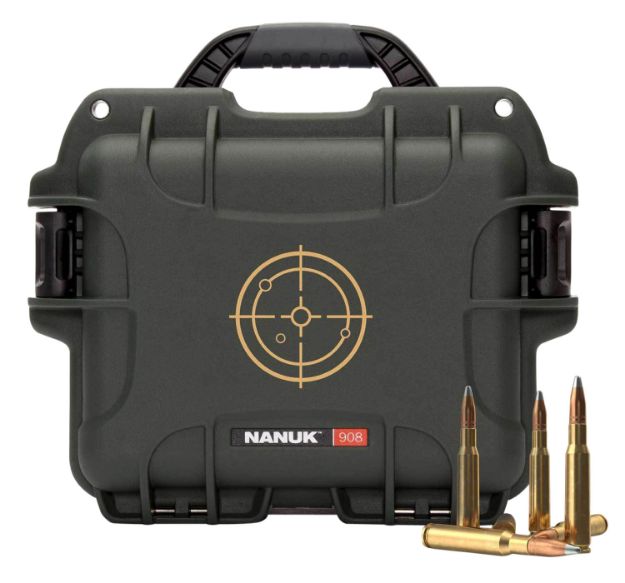 Picture of Nanuk 908AMMO6 908 Ammo Case 223Rem Olive/White Resin 600rds